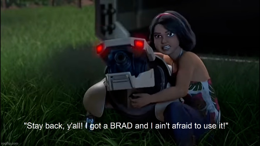 She got a BRAD y'all | image tagged in camp cretaceous,jurassic world,brad | made w/ Imgflip meme maker