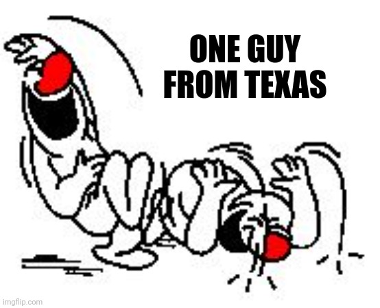 LOL Hysterically | ONE GUY FROM TEXAS | image tagged in lol hysterically | made w/ Imgflip meme maker