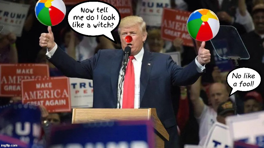 I'm not a witch! | Now tell me do I look like a witch? No like a fool! | image tagged in donald trump,jack smith,felon,maga,guilty,gop | made w/ Imgflip meme maker