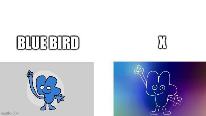 Blank White Template (16:9) | X; BLUE BIRD | image tagged in blank white template 16 9,bfb,bfdi,four bfb,twitter,x | made w/ Imgflip meme maker
