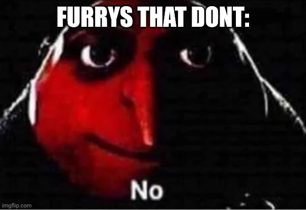 Gru No | FURRYS THAT DONT: | image tagged in gru no | made w/ Imgflip meme maker