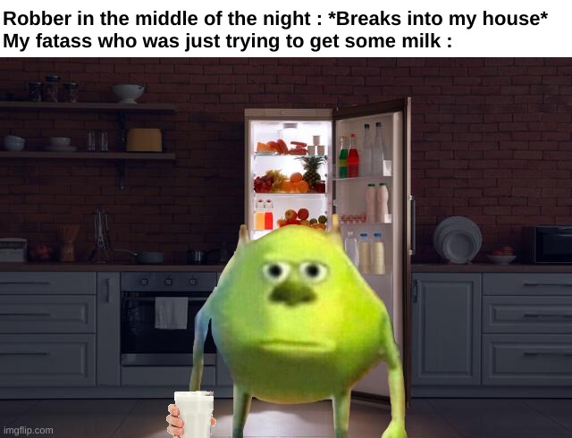 I swear if i don't win... | Robber in the middle of the night : *Breaks into my house*
My fatass who was just trying to get some milk : | made w/ Imgflip meme maker