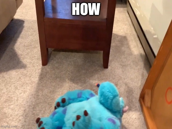 Sully died | HOW | image tagged in sully wazowski,death | made w/ Imgflip meme maker