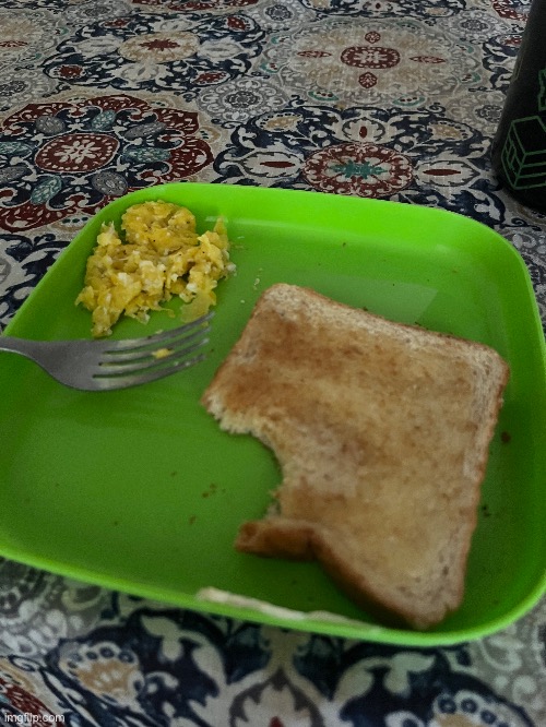 My first ever scrambled egg that I made without help from others :D | made w/ Imgflip meme maker