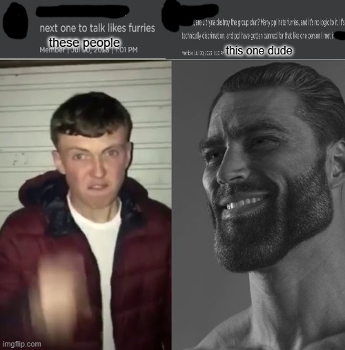 based random guy | these people; this one dude | image tagged in roblox,average fan vs average enjoyer,truth,furries | made w/ Imgflip meme maker