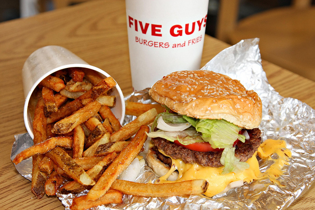 High Quality Five Guys Burgers & Fries (Carl T. Jones Drive) Blank Meme Template