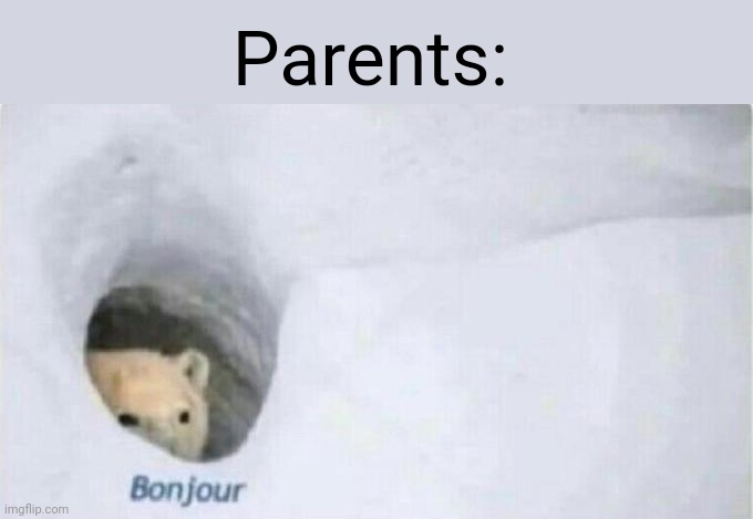 Bonjour Bear | Parents: | image tagged in bonjour bear | made w/ Imgflip meme maker