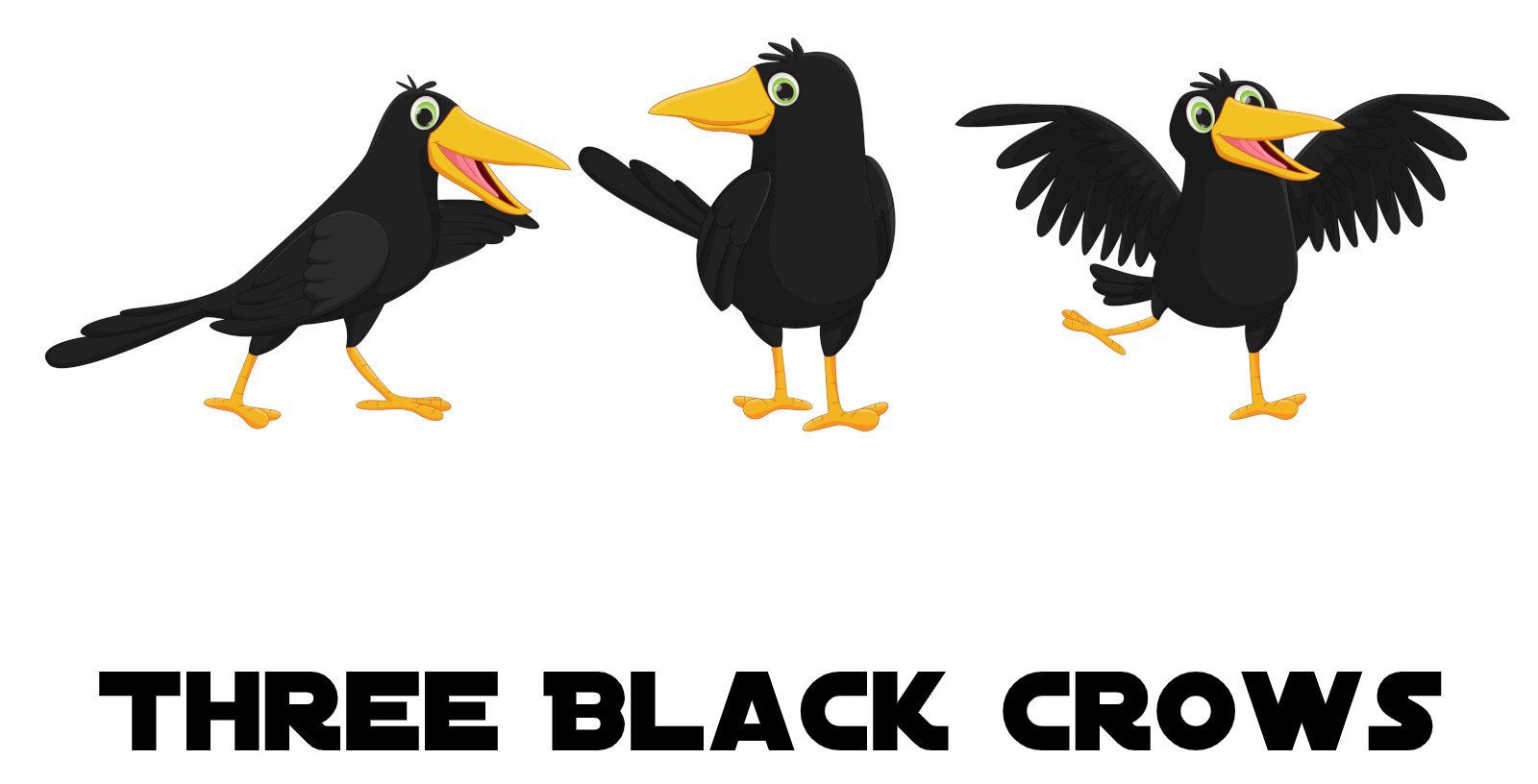 High Quality Three black crows  JPP Blank Meme Template