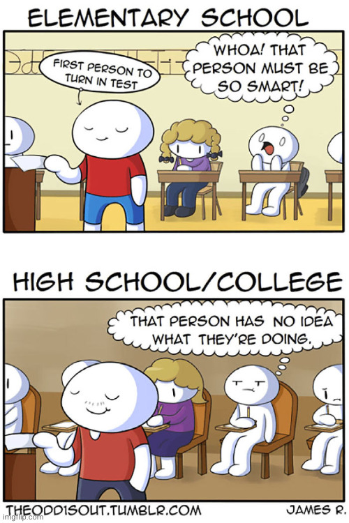#2,970 | image tagged in comics/cartoons,comics,theodd1sout,school,tests,relatable | made w/ Imgflip meme maker