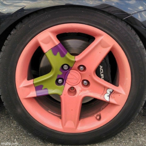 #2,972 | image tagged in cursed image,tire,patrick,cursed,spongebob,cars | made w/ Imgflip meme maker
