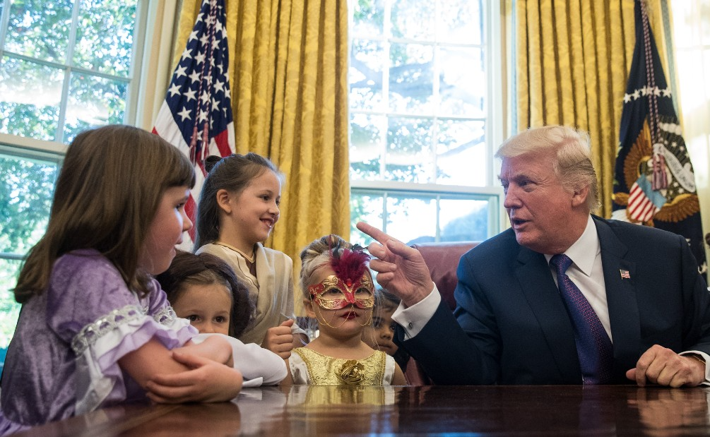 Trump Kids Oval Office 45th Pedo President JPP Blank Meme Template
