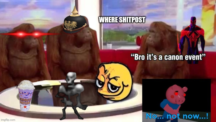 Where shitpost ? | image tagged in where shitpost | made w/ Imgflip meme maker