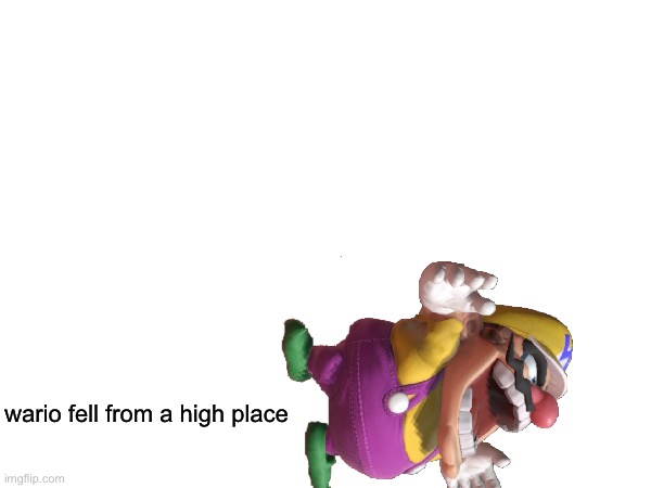 Wario Fell From A High Place.mp3 | wario fell from a high place | made w/ Imgflip meme maker