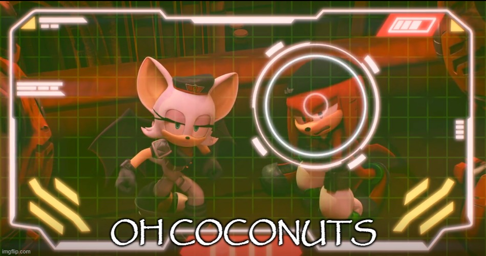OH COCONUTS | image tagged in sonic the hedgehog | made w/ Imgflip meme maker