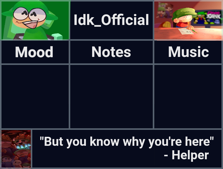 Idk_Official's D&B Announcement Template Blank Meme Template
