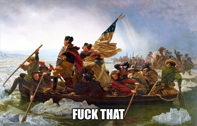 george washington | FUCK THAT | image tagged in george washington | made w/ Imgflip meme maker