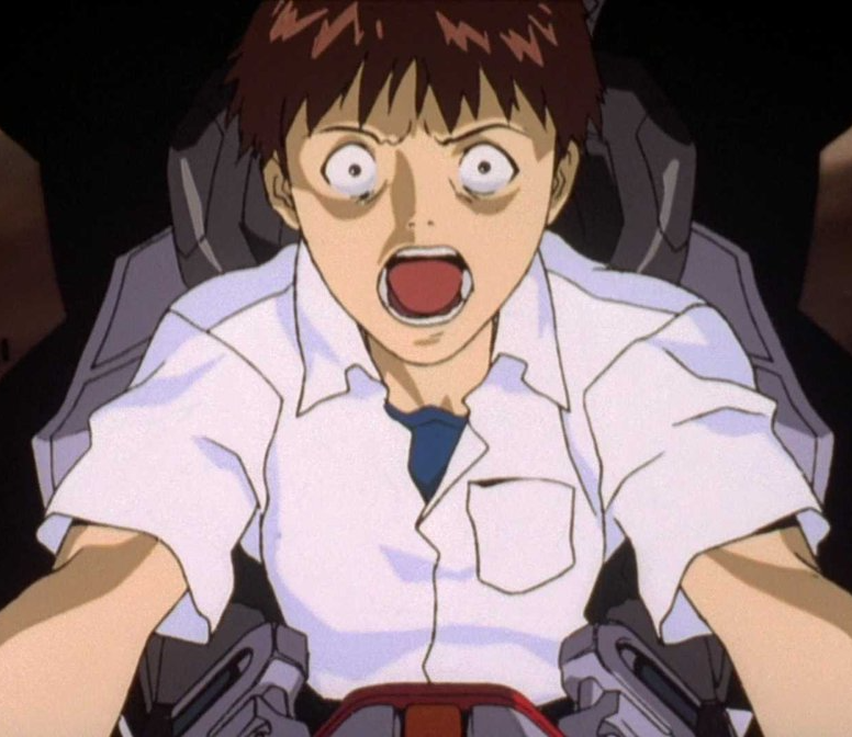 Shinji Screaming Blank Meme Template