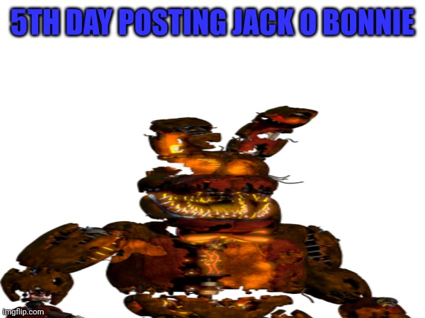 Jack o bonnie | 5TH DAY POSTING JACK O BONNIE | image tagged in bonnie,fnaf | made w/ Imgflip meme maker