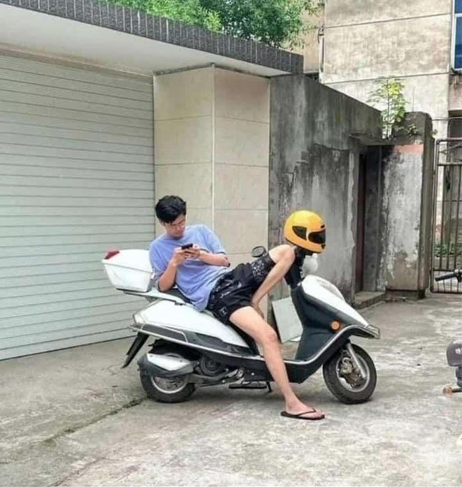 High Quality bike optical illusion Blank Meme Template