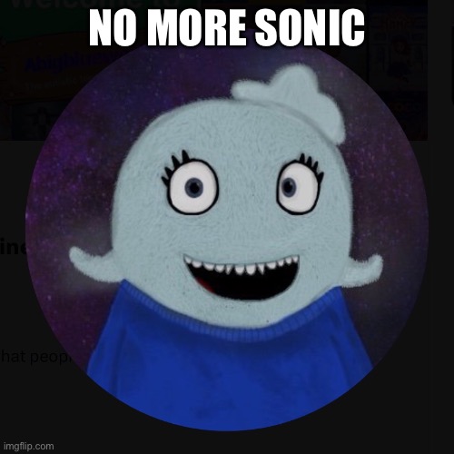 NO MORE SONIC | image tagged in itsblueworld07 | made w/ Imgflip meme maker