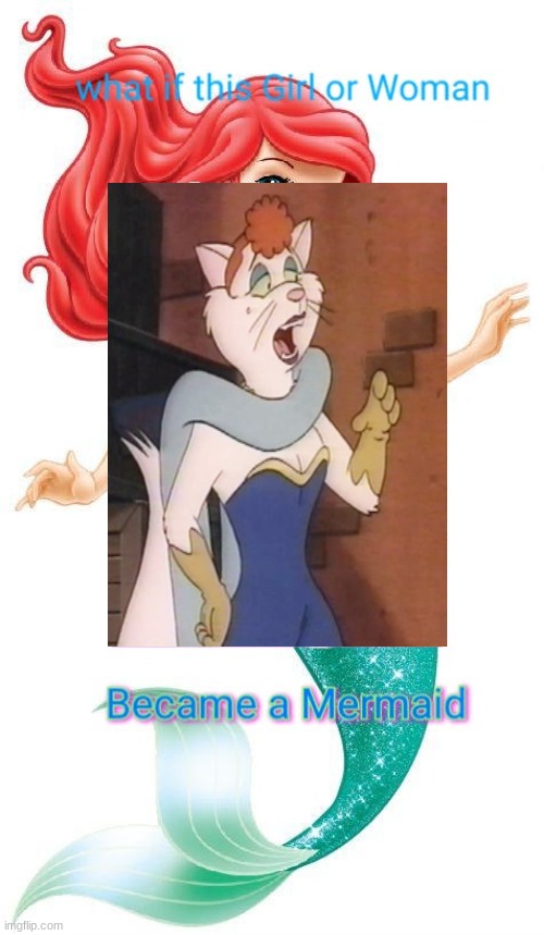 if kitty from dog city became a mermaid | image tagged in what if this girl or woman became a mermaid,dog city,cats | made w/ Imgflip meme maker