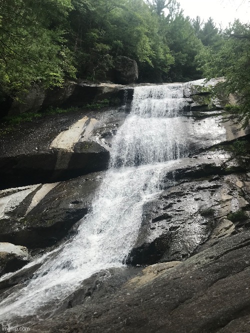 Gorgeous waterfall in Pigsah National Forest | made w/ Imgflip meme maker