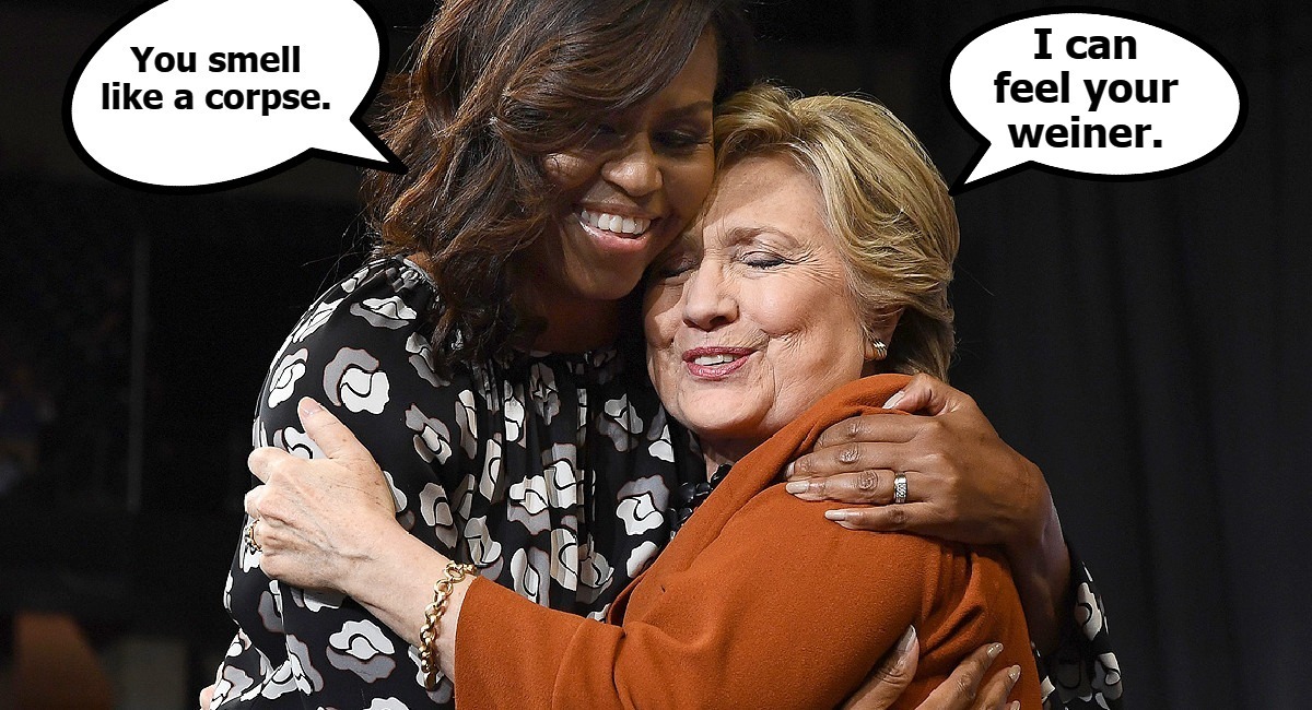 Muskrat Love | image tagged in moochelle,crooked hillary,transgender,lesbian | made w/ Imgflip meme maker