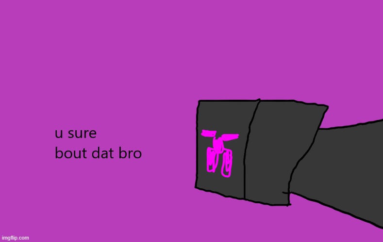 u sure bout dat bro (IDK man I'm bored) | image tagged in u sure biut dat bro | made w/ Imgflip meme maker