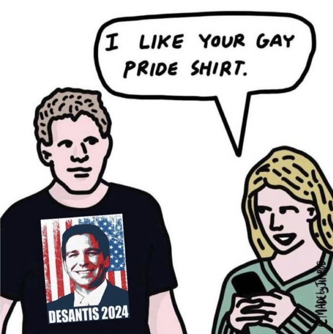 High Quality I like your gay pride shirt Blank Meme Template