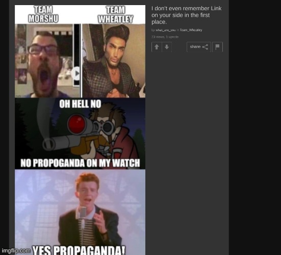 XD he literally admits its propoganda | made w/ Imgflip meme maker