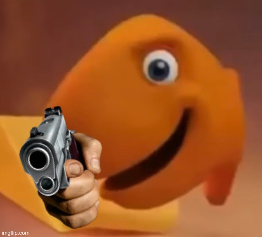 Goldfish Gun without text | image tagged in memes,guns,funny,fun,goldfish,goldfish holding a gun | made w/ Imgflip meme maker