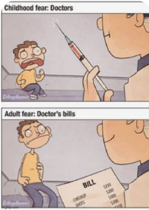 adult vs childhood fears (part 1) | image tagged in adult,child,fear | made w/ Imgflip meme maker