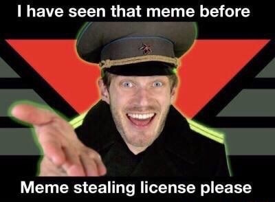 Arstotzka pewdiepie meme stealing license Blank Meme Template