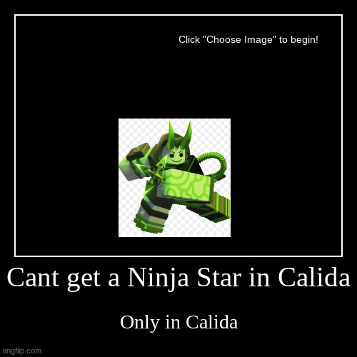 Calidan Ninja Star | Cant get a Ninja Star in Calida | Only in Calida | image tagged in ohio state,only in ohio | made w/ Imgflip demotivational maker