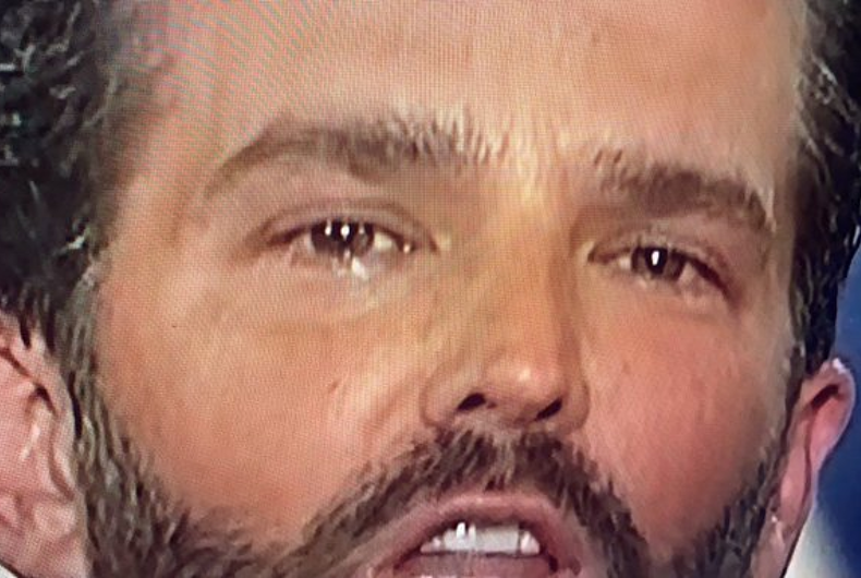 High Quality Donald Trump Jr. displaying symptoms of cocaine - drugs Blank Meme Template