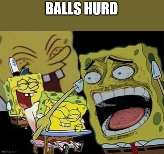 Spongebob laughing Hysterically | BALLS HURD | image tagged in spongebob laughing hysterically | made w/ Imgflip meme maker