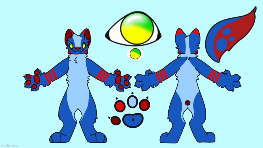 (Bruh moment- how’d i forget to add a title-) fursona design for @Lord_Of_Chaos | made w/ Imgflip meme maker
