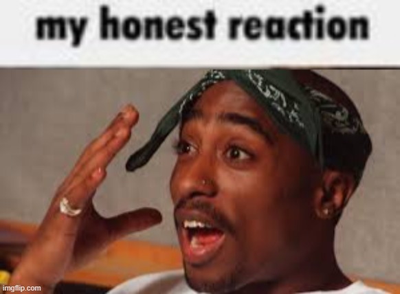 image tagged in my honest reaction,2pac | made w/ Imgflip meme maker