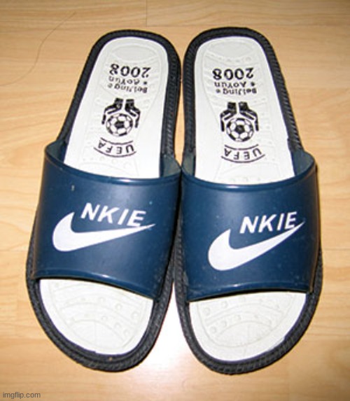 Fake Nike's | image tagged in nkie shoes,fake products,fake | made w/ Imgflip meme maker