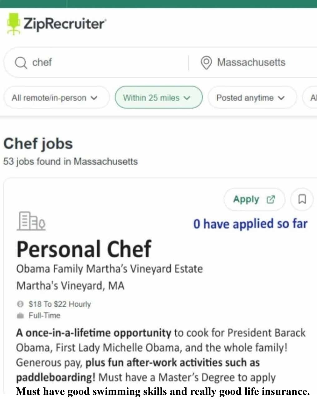 Chef Job in Martha's Vineyard: Zero have applied so far. | image tagged in angry chef,chef,martha's vineyard,scumbag job market,murder she wrote,bubba and barack | made w/ Imgflip meme maker