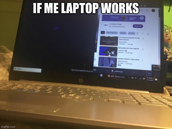 IF ME LAPTOP WORKS | made w/ Imgflip meme maker