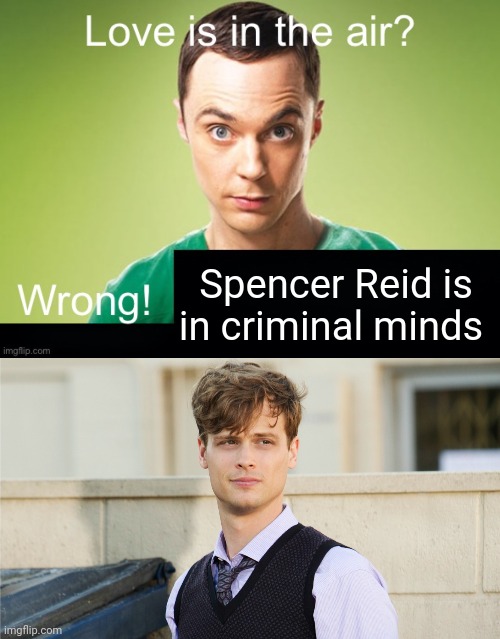 He is hot, okay? | Spencer Reid is in criminal minds | made w/ Imgflip meme maker