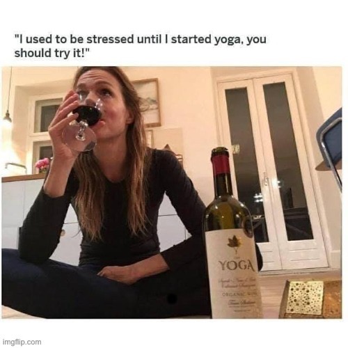 Yoga | image tagged in dad joke | made w/ Imgflip meme maker