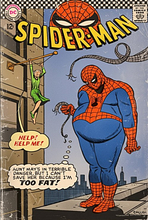 The day Spiderman killed Aunt May with his own body fat that even his web could not sustain. | image tagged in memes,spiderman,aunt may,comics | made w/ Imgflip meme maker