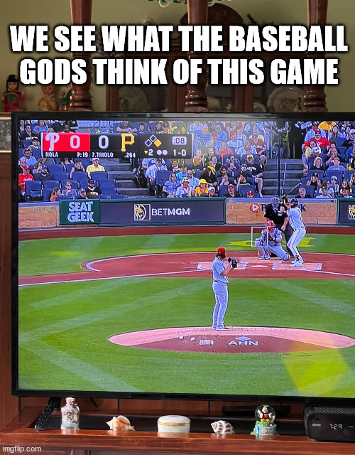 WE SEE WHAT THE BASEBALL GODS THINK OF THIS GAME | image tagged in poop,baseball | made w/ Imgflip meme maker