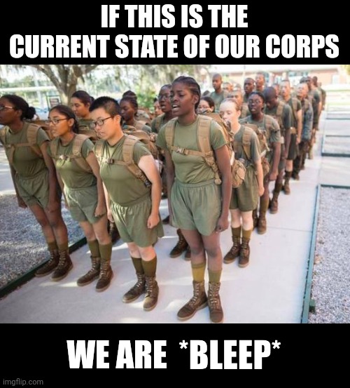 We're in big trouble. | IF THIS IS THE CURRENT STATE OF OUR CORPS; WE ARE | image tagged in memes | made w/ Imgflip meme maker