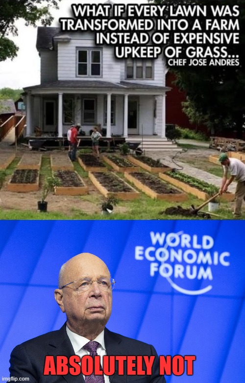 Klaus Schwab, chairman of the WEF, taking up where chairman Mao left off | ABSOLUTELY NOT | image tagged in politics,world economic forum,klaus schwab | made w/ Imgflip meme maker