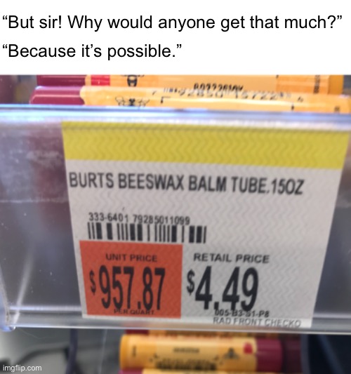 Who would buy that? | “But sir! Why would anyone get that much?”; “Because it’s possible.” | image tagged in lol,funny | made w/ Imgflip meme maker