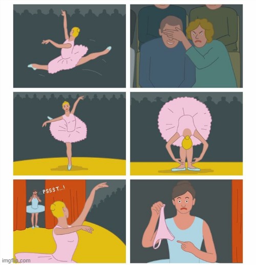 Ballet Mishap | image tagged in comics | made w/ Imgflip meme maker