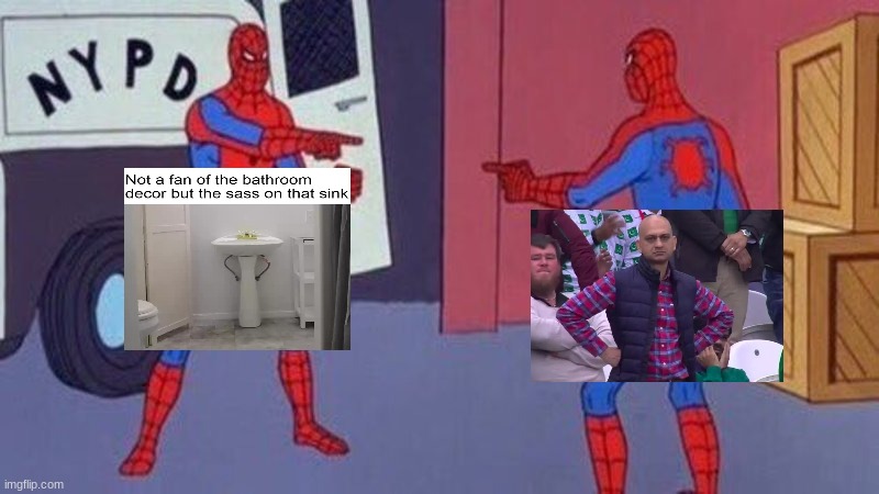 spiderman pointing at spiderman | image tagged in spiderman pointing at spiderman | made w/ Imgflip meme maker